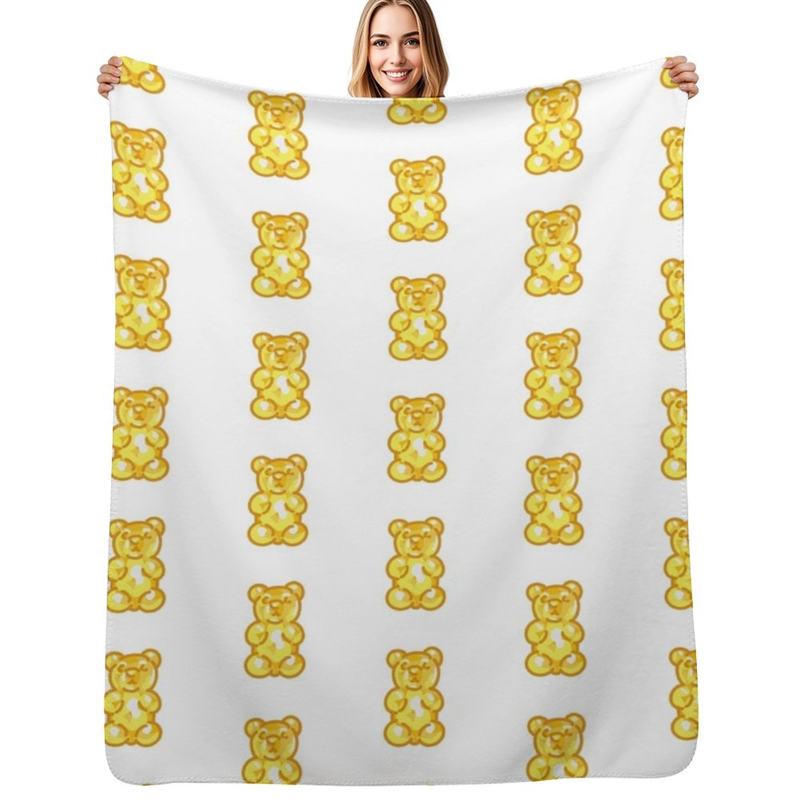 Luxury Bags Yellow - Gummy Bear - Yellow Throw Blanket