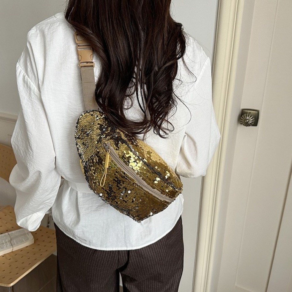 Luxury Bags Korea - Luxury Glitter Sequin Waist Packs Lightweight