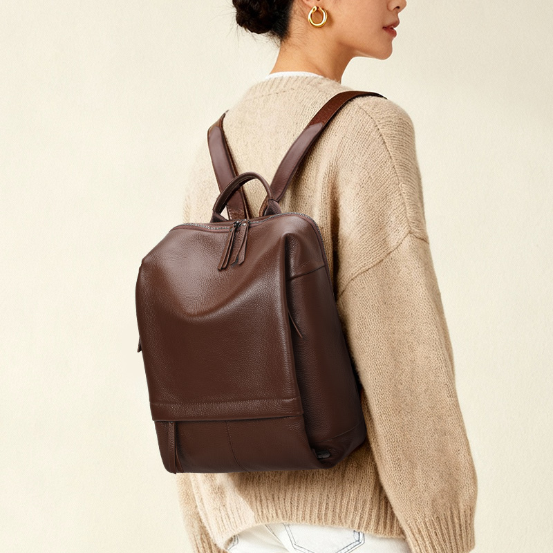 Genuine Leather Backpack - Aidrani Women's Genuine Leather Backpack 2026