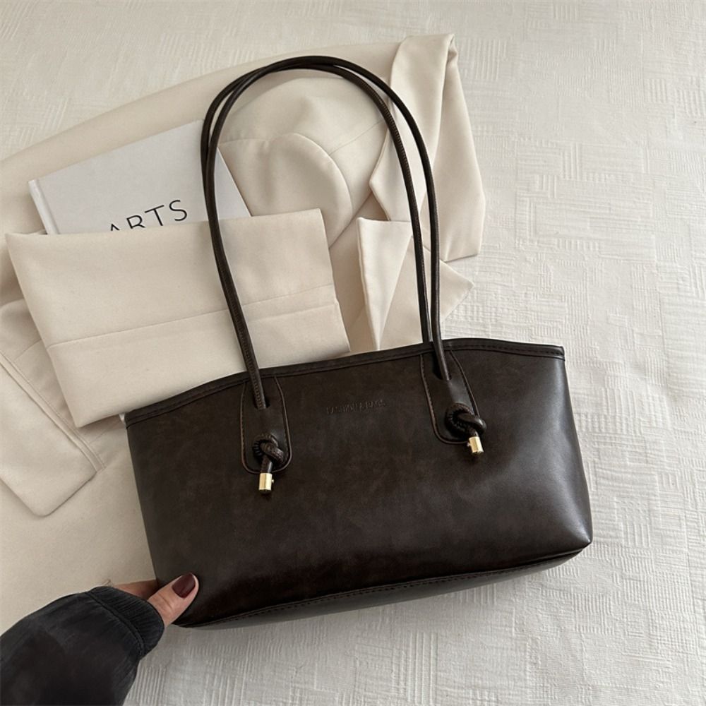 Retro PU Leather Tote Bag Luxu - Luxury Y2K Bags review and price