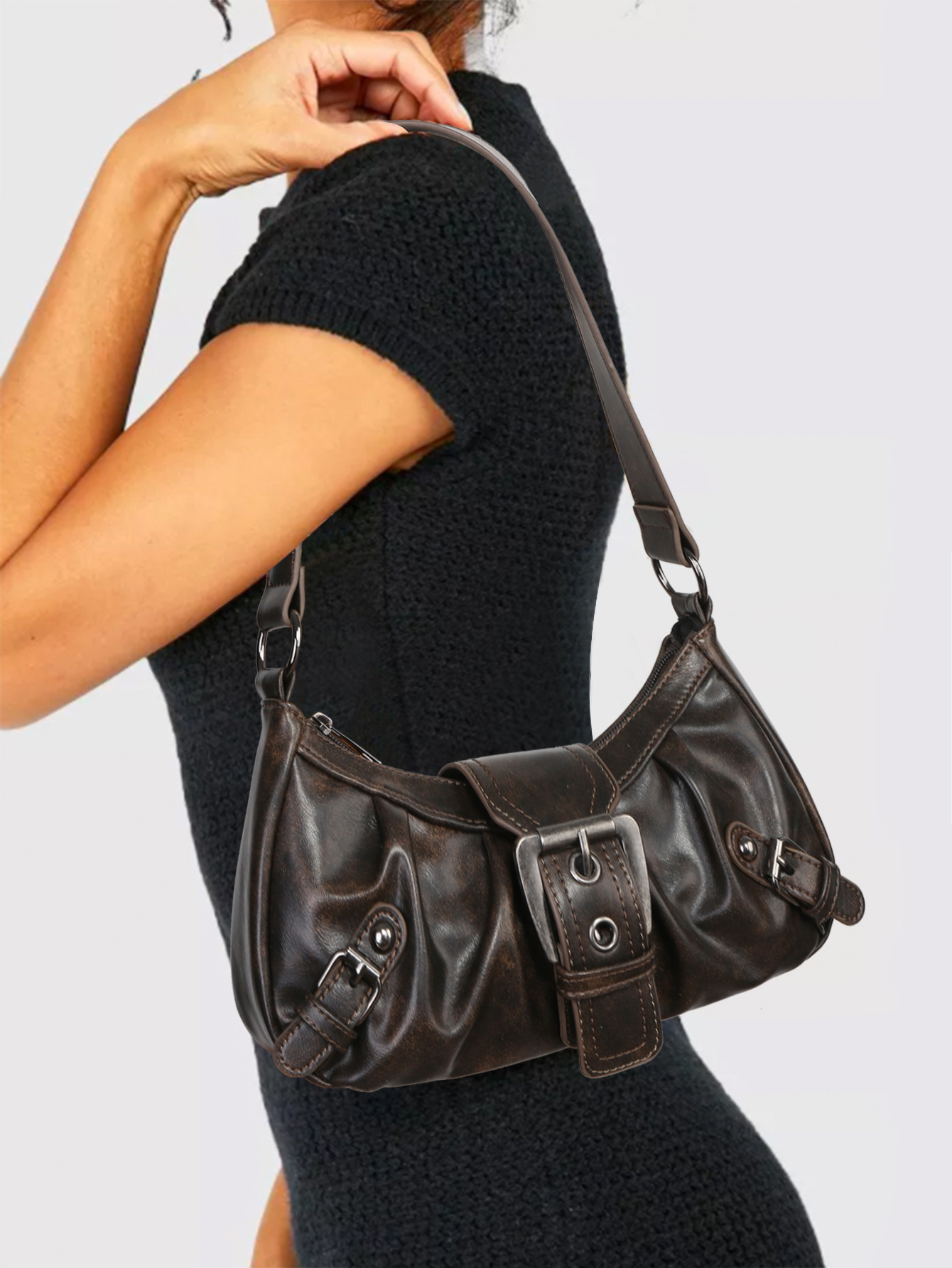 Women's Y2K Bag Pleated Hobo R - Luxury Y2K Bags review and price