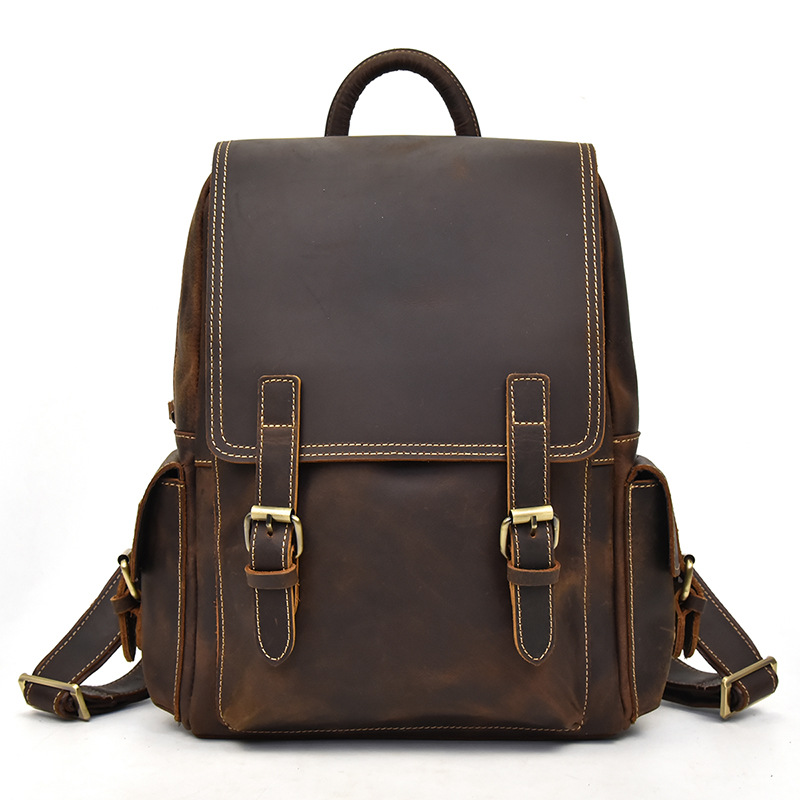 Crazy Horse Leather Backpack f - Genuine Leather Backpack review and price
