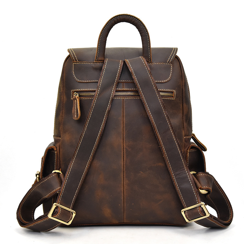 Crazy Horse Leather Backpack f - Genuine Leather Backpack review and price