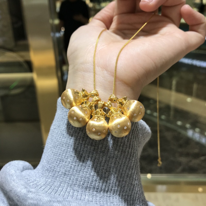 Real 18K Gold Lucky Bag Pendan - Luxury Bags Yellow review and price