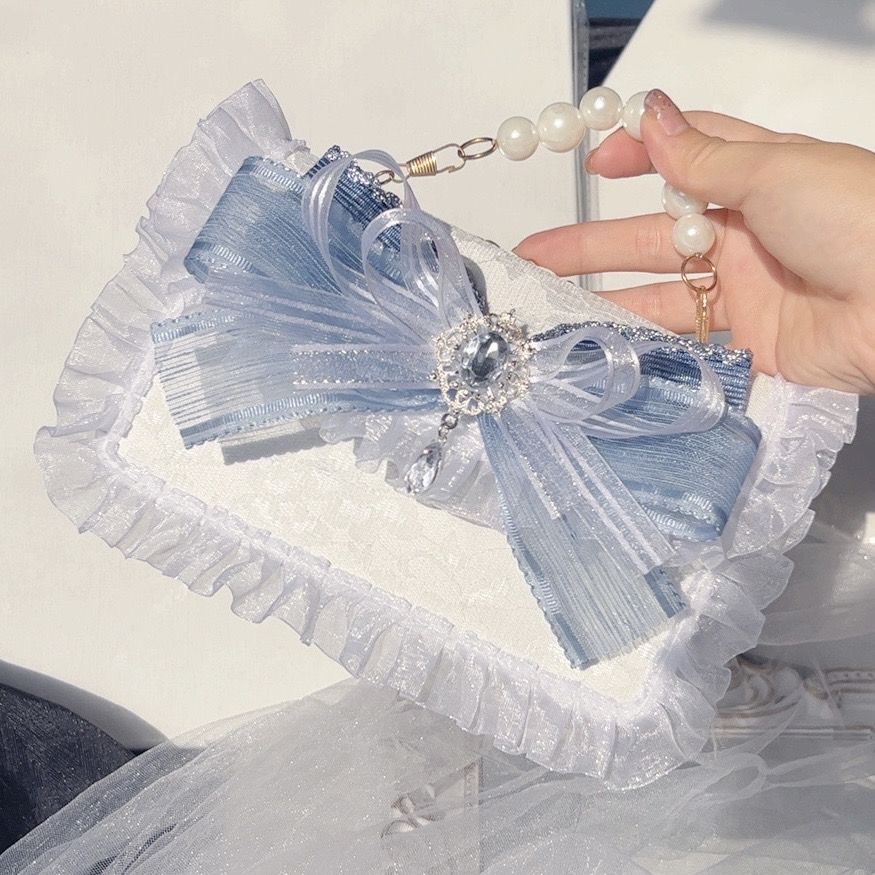 chain silver and blue lolita l - Luxury Y2K Bags review and price