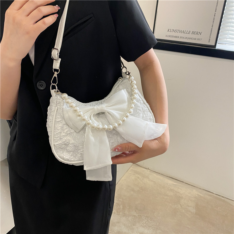 White Folds Pearl Female Bag R - Luxury Y2K Bags review and price
