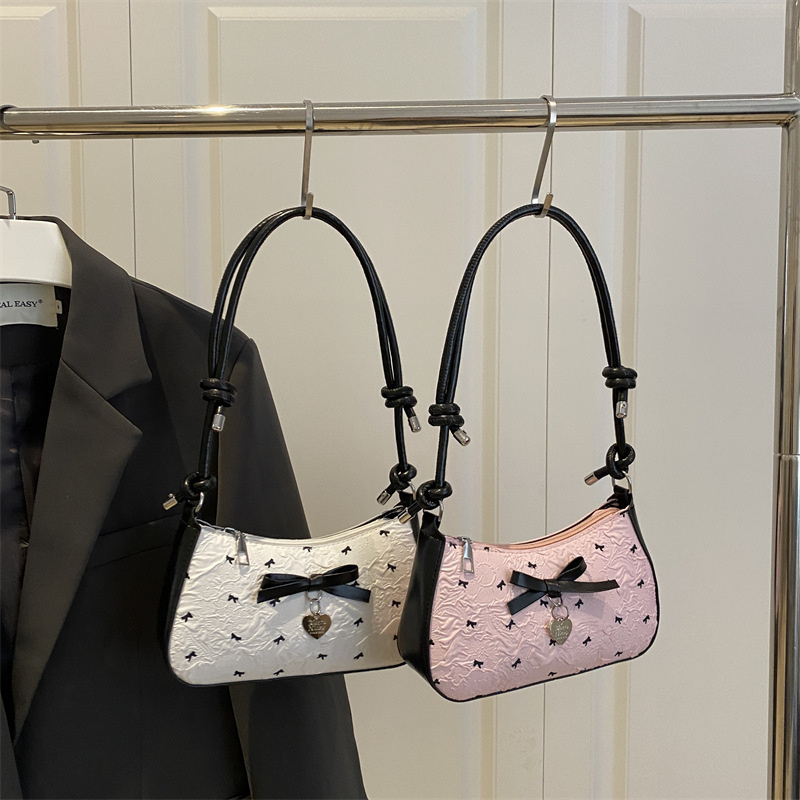 Y2k Pink Bow Armpit Bag for Wo - Luxury Y2K Bags review and price
