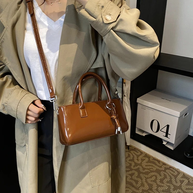 LEFTSIDE Small PU Leather Top- - Luxury Y2K Bags review and price