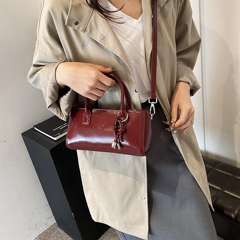 LEFTSIDE Small PU Leather Top- - Luxury Y2K Bags review and price