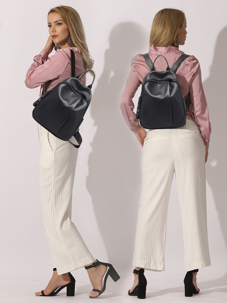 Zency Anti-theft Design Women  - Genuine Leather Backpack review and price
