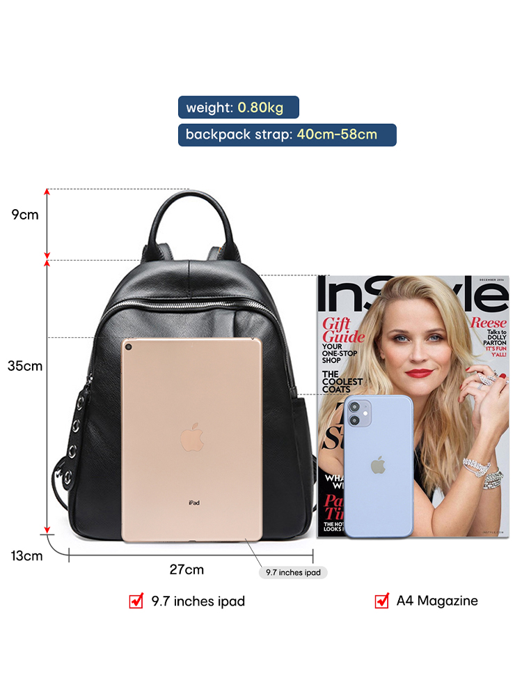 Zency Anti-theft Design Women  - Genuine Leather Backpack review and price