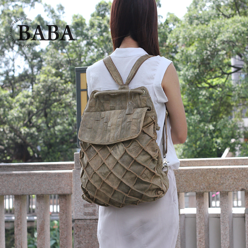 New European/American Backpack - Genuine Leather Backpack review and price