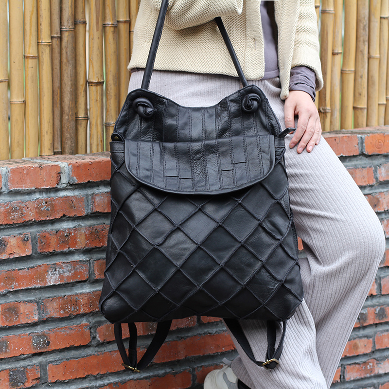 New European/American Backpack - Genuine Leather Backpack review and price