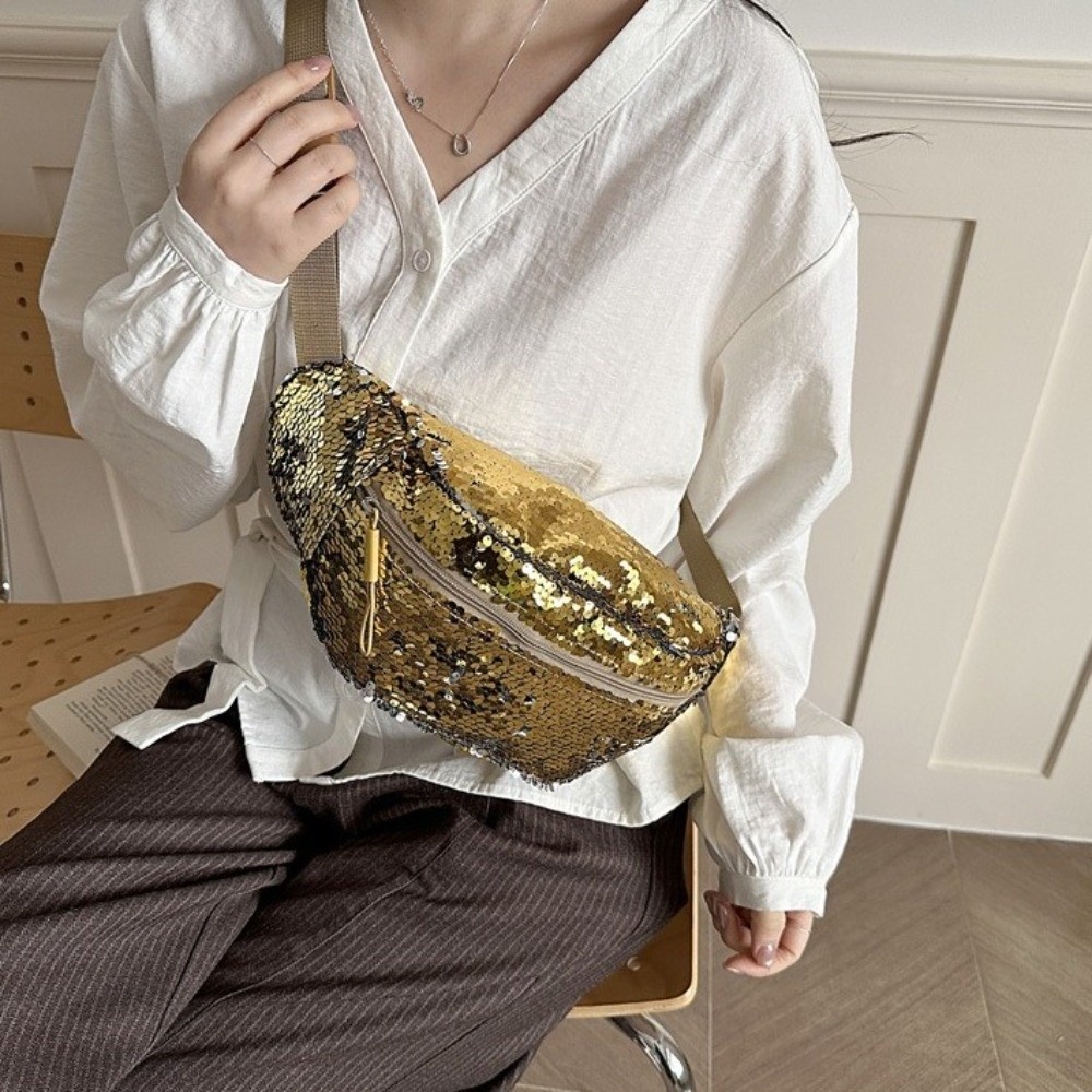 Luxury Glitter Sequin Waist Pa - Luxury Bags Korea review and price