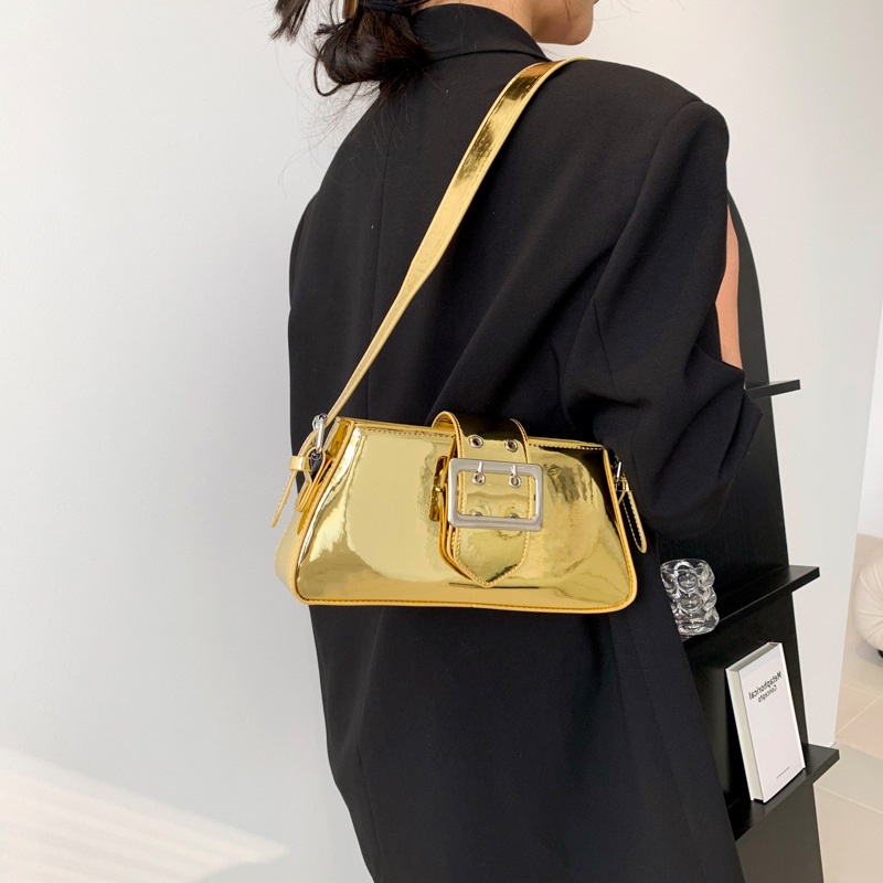 Y2K Gold Shouder Bag for Women - Luxury Y2K Bags review and price