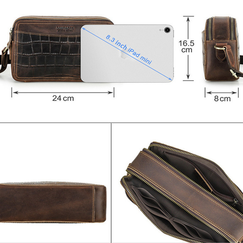 Fashion British Style Top Laye - Genuine Leather Backpack review and price