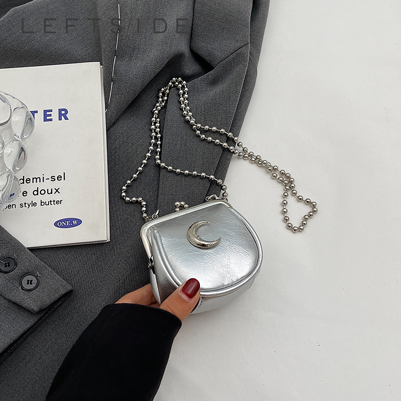 Silver Mini Cute Crossbody Bag - Luxury Y2K Bags review and price