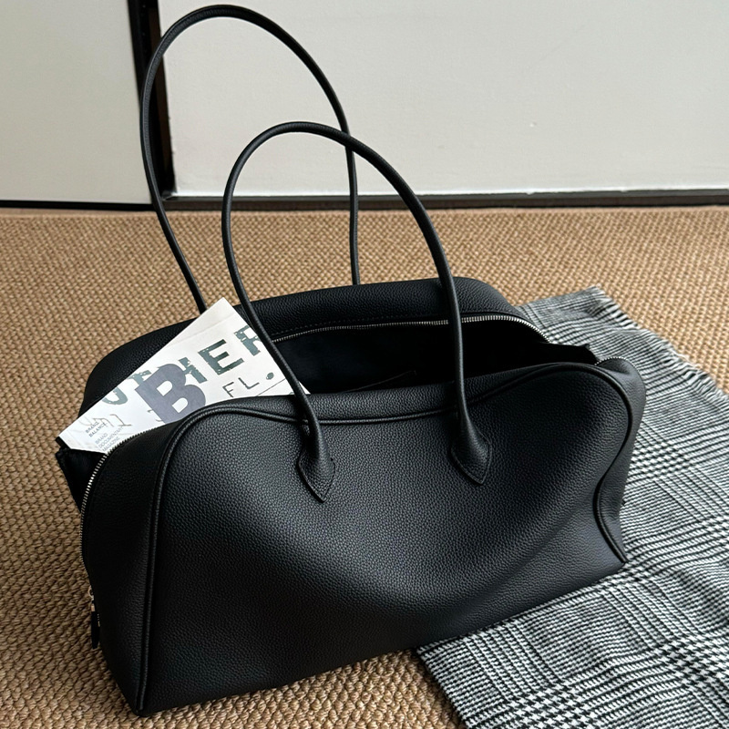 Black Soft Leather Boston Tote - Luxury Bags 2026 review and price