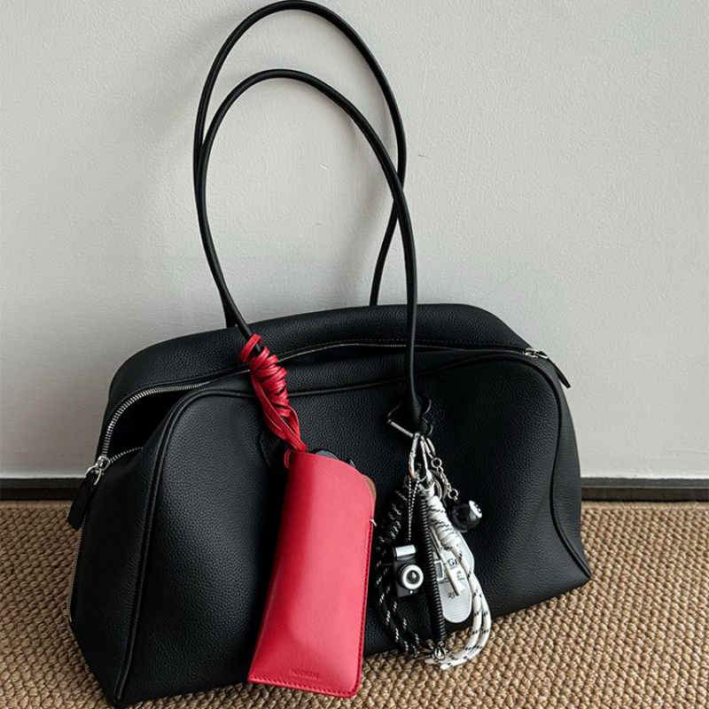 Black Soft Leather Boston Tote - Luxury Bags 2026 review and price